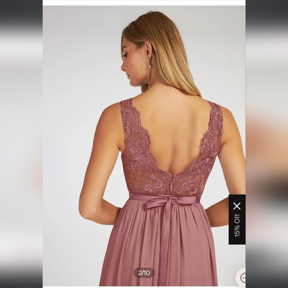 Azazie NWT size 8 desert rose dress - Picture 11 of 11